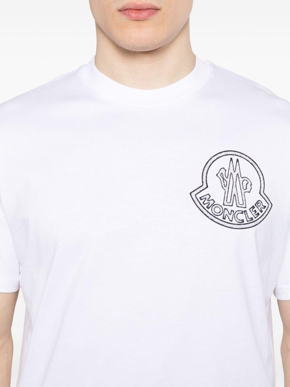 MONCLER Mens White Brand-patch Short-sleeve Pack Of Three Cotton-jersey T-shirt Product Image