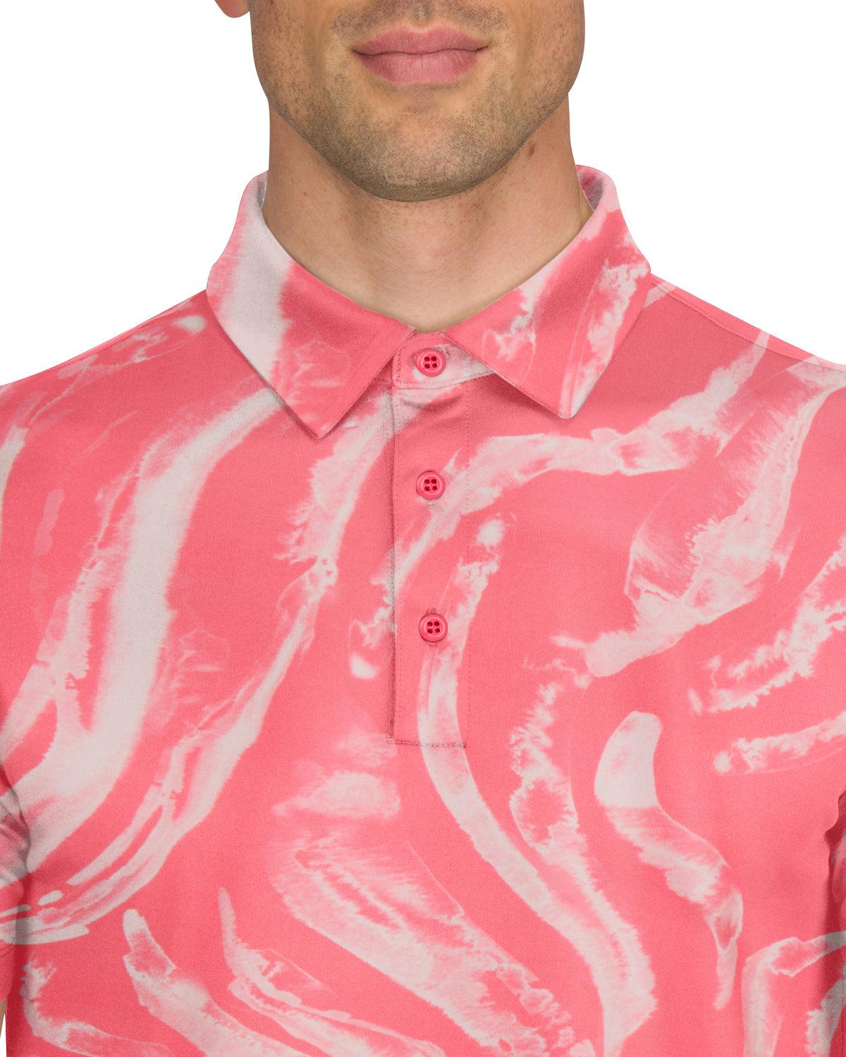 Three Sixty Six Men’s Print Golf Polos Male Product Image
