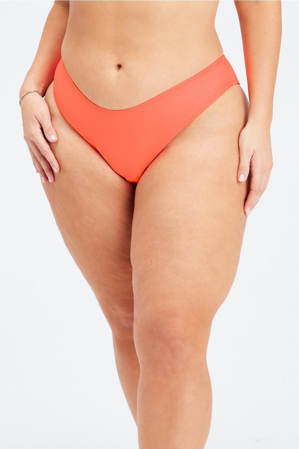 Fabletics High-Cut Classic Bikini Bottom Womens orange Size XXL Product Image
