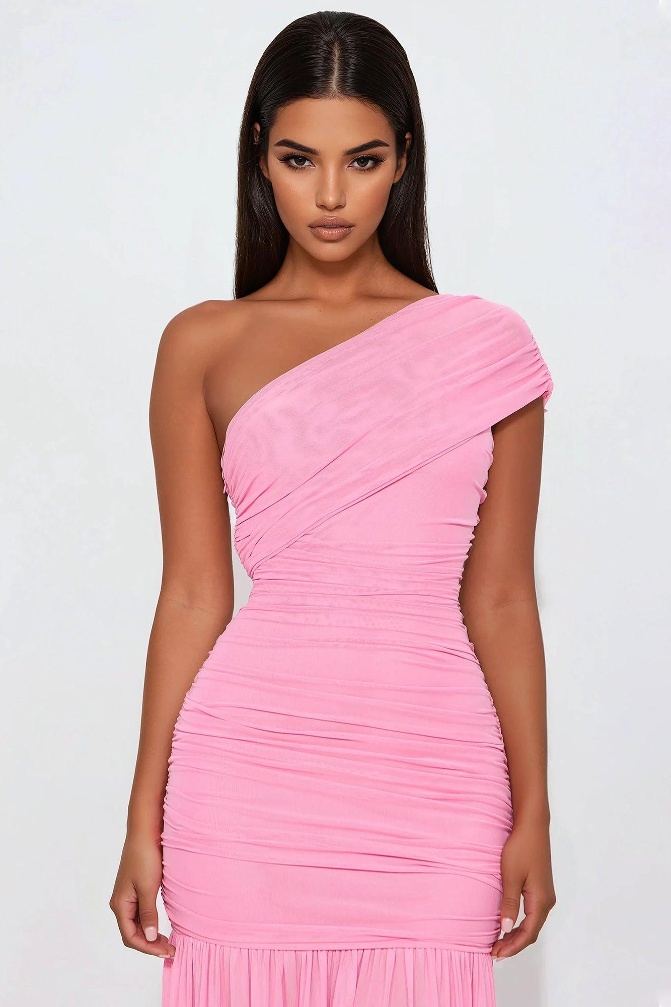 Ellen Mesh Maxi Dress - Pink Product Image