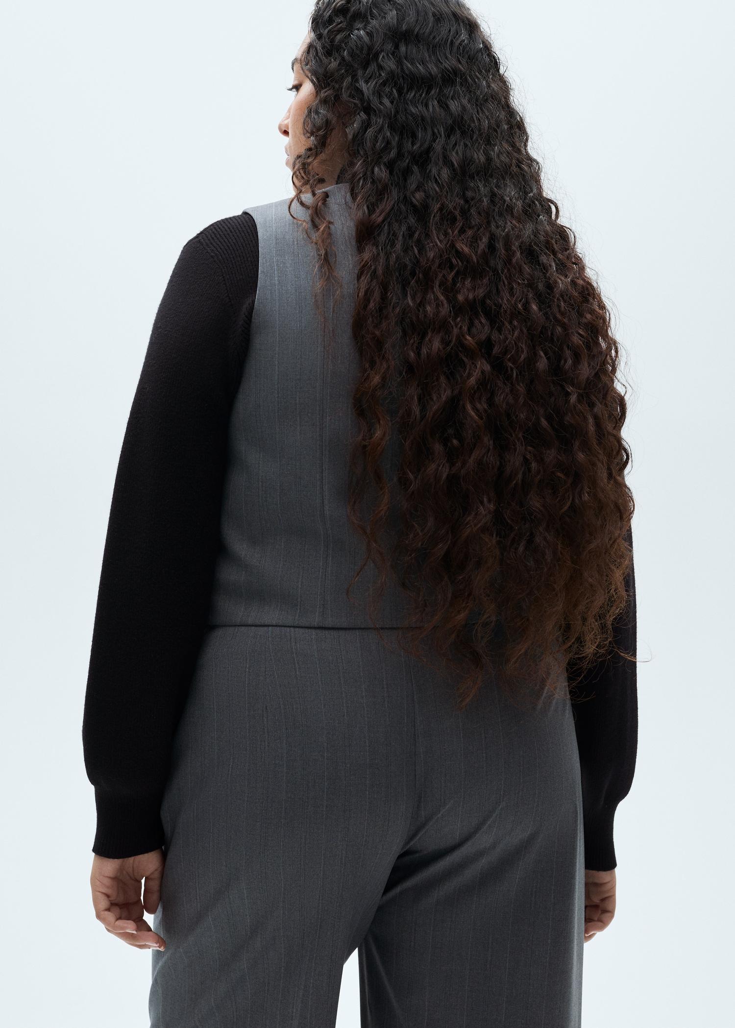 Pinstripe suit trousers - Women | MANGO USA Product Image