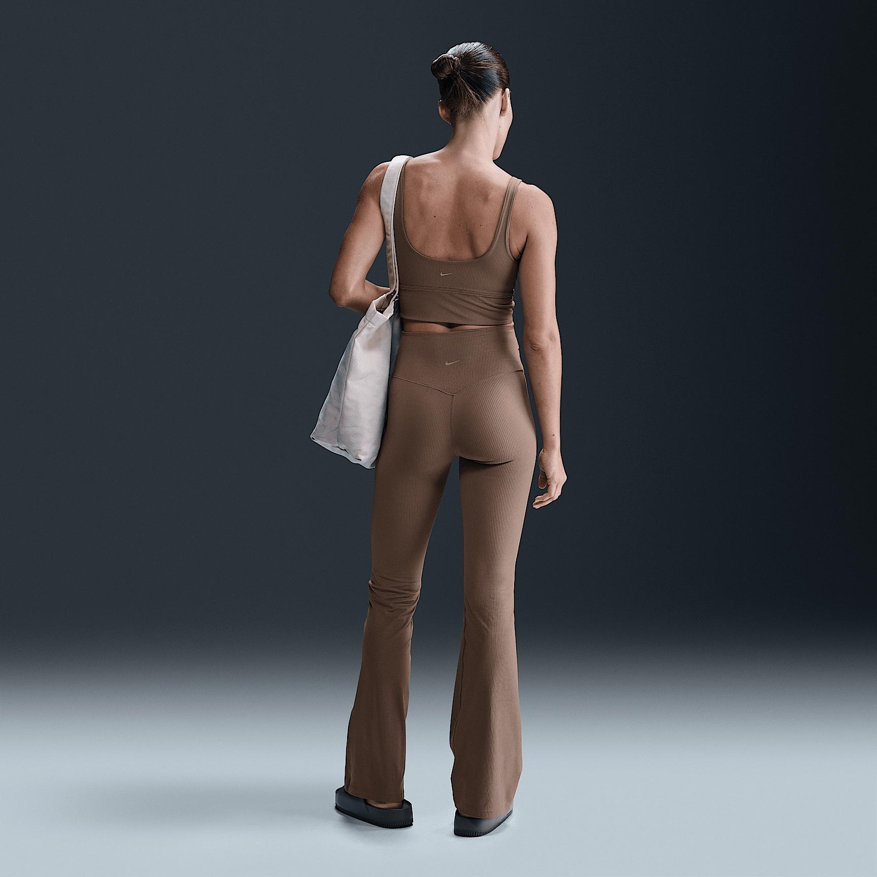 Nike Zenvy Rib Women's High-Waisted Flared Leggings Product Image