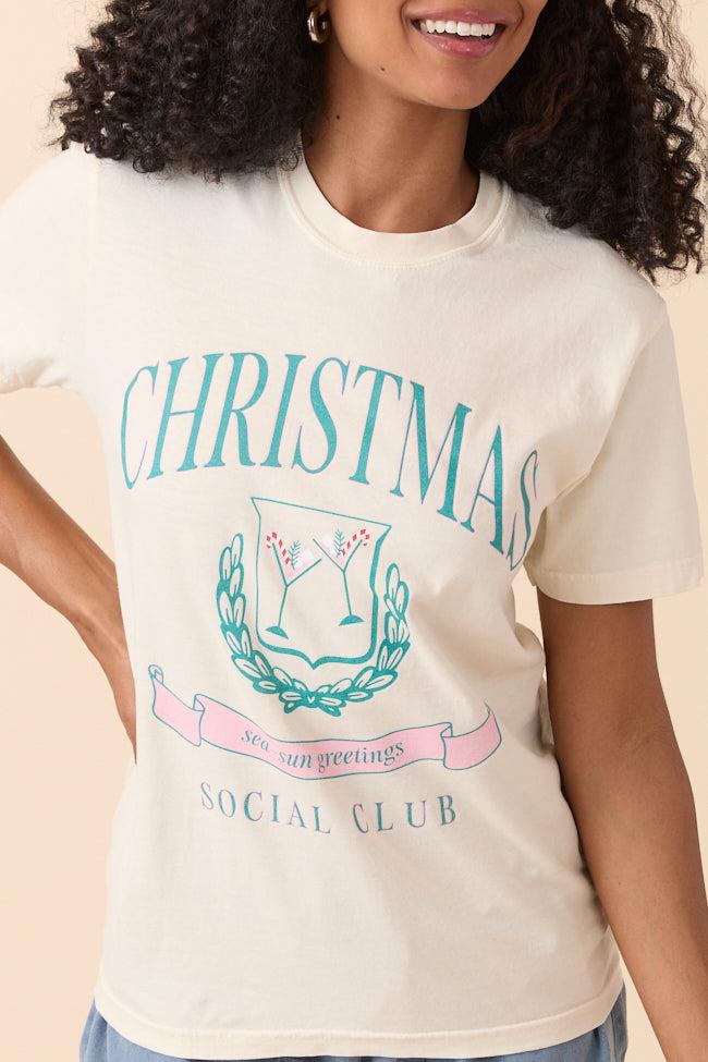 Christmas Social Club Ivory Graphic Tee Product Image