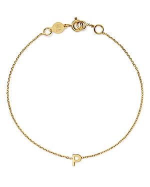 Womens 14K Yellow Gold Initial Charm Bracelet Product Image