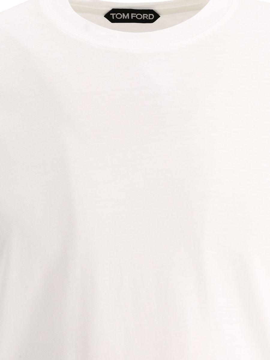 TOM FORD Stretch Cotton & Modal Jersey T-shirt In White Product Image