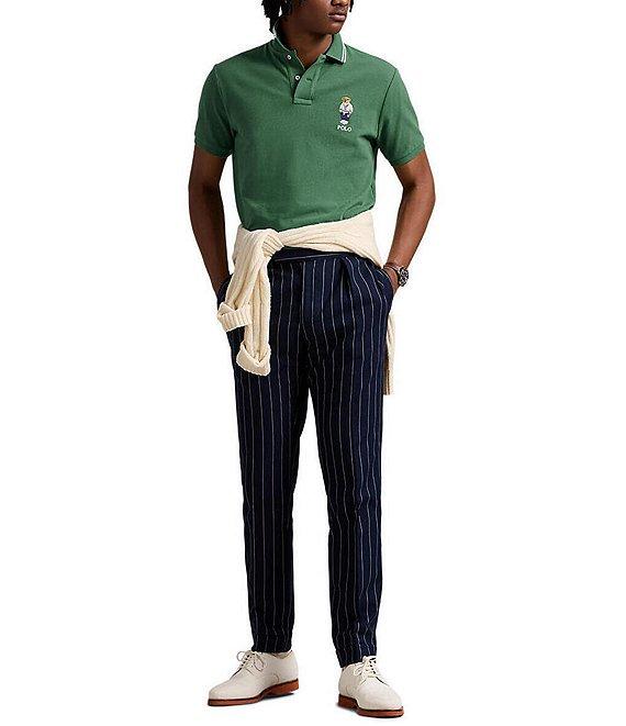Polo Ralph Lauren Custom Slim Polo Bear Mesh Short Sleeve Polo Shirt Product Image