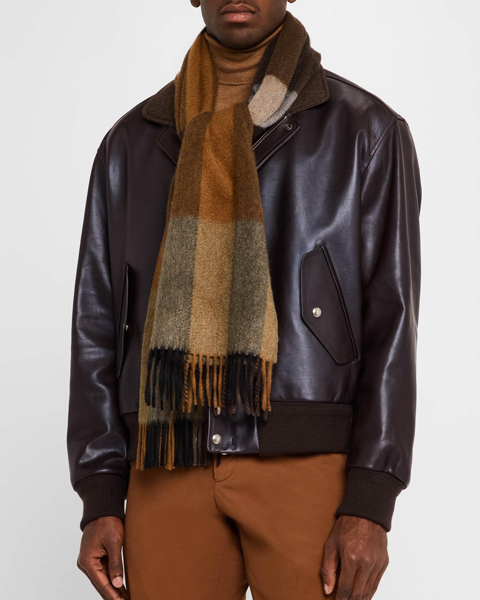 Men's Oasi Cashmere Plaid Scarf Product Image