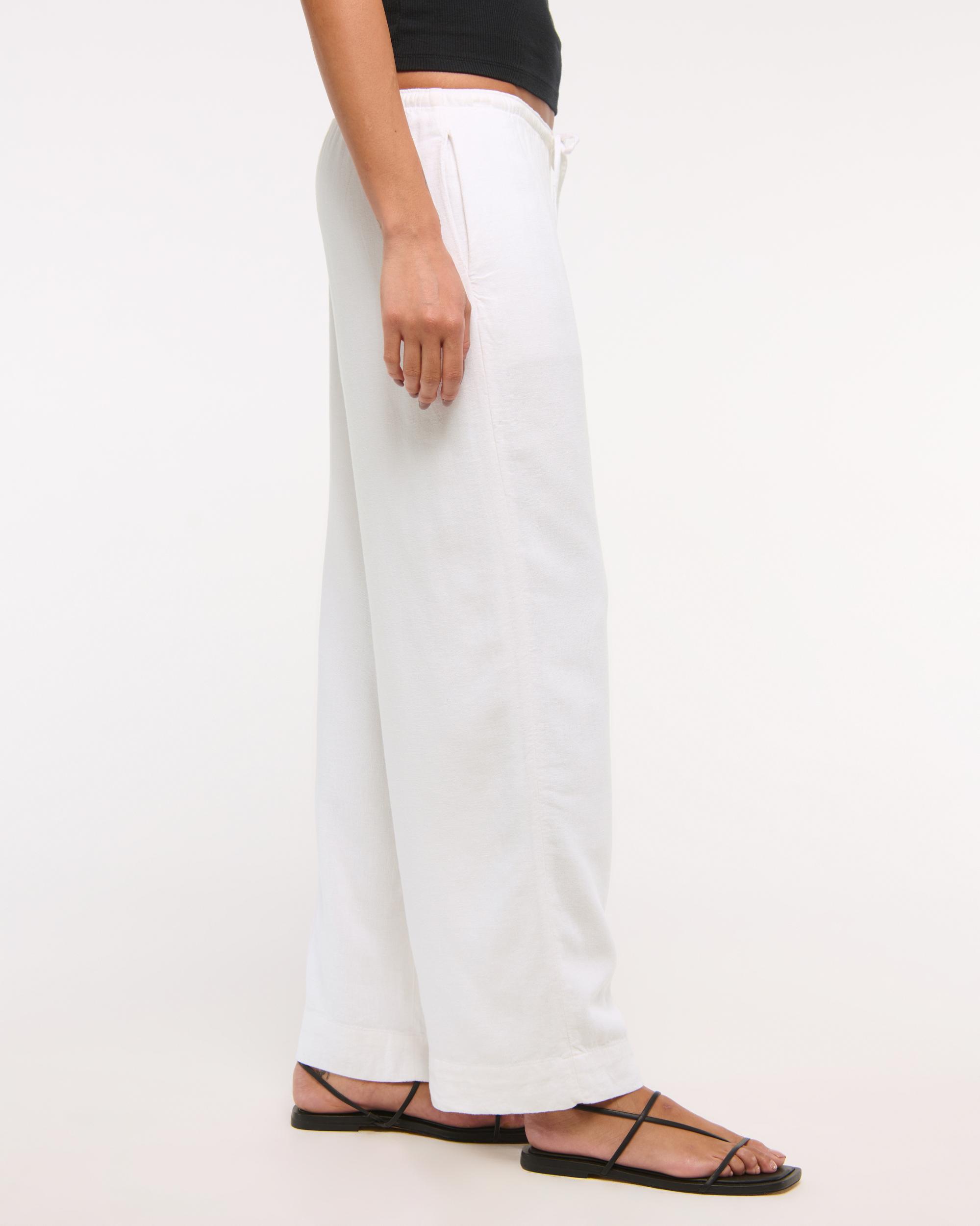 Linen-Blend Pull-On Pant Product Image
