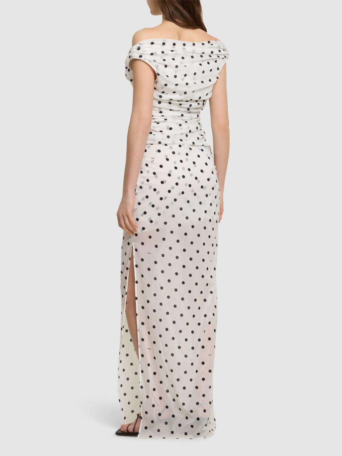JACQUEMUS Women Rita Pois Long Dress In White Product Image