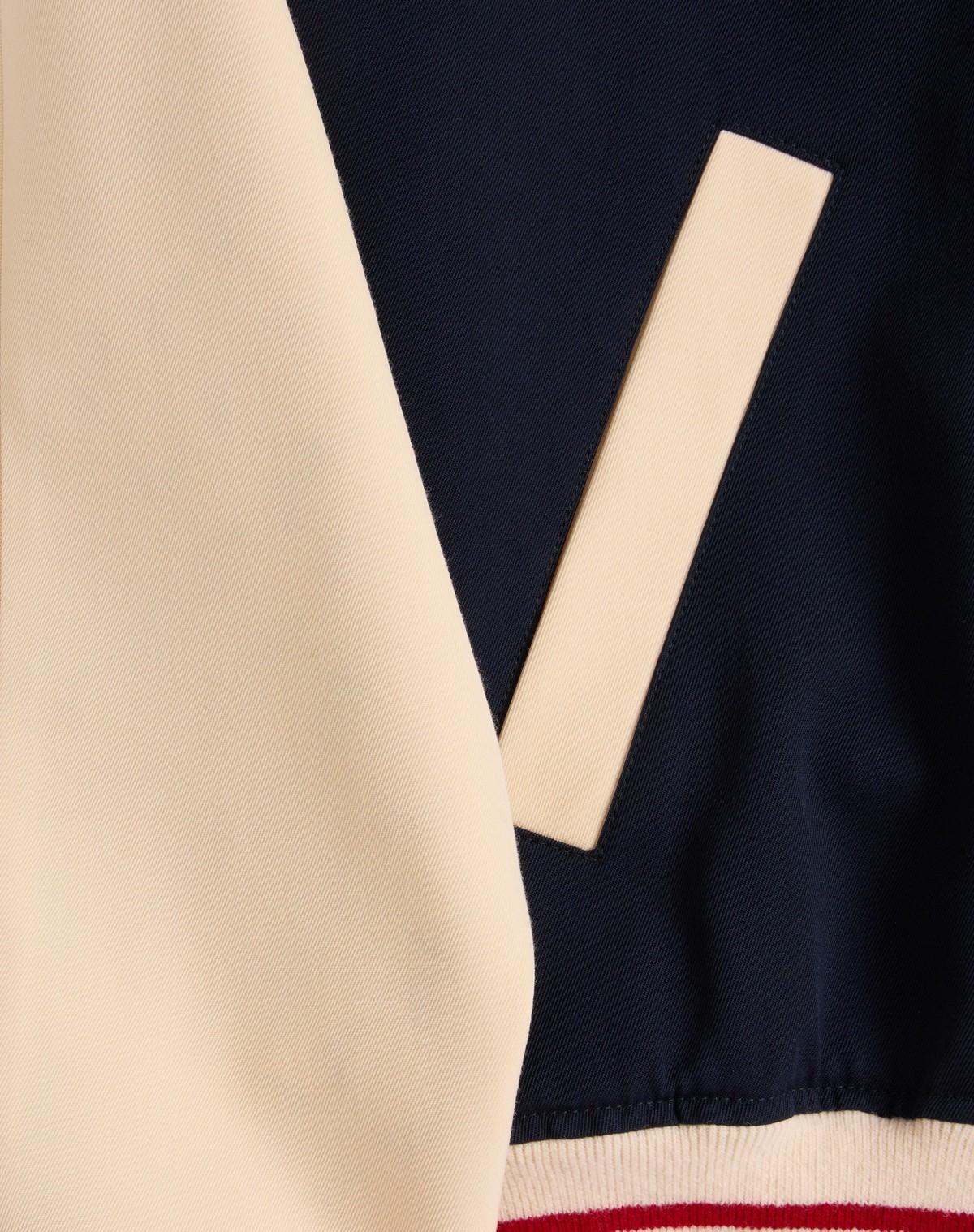 VALENTINO La Chat De La Maison Wool Bomber Jacket In Black Product Image