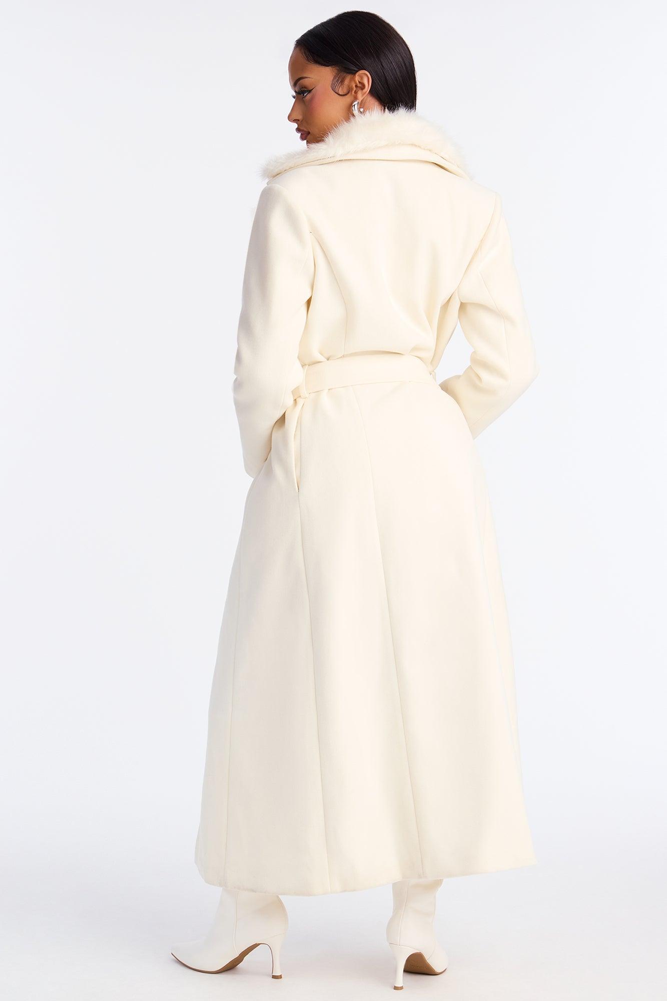 I'm A Goddess Trench Coat - Ivory Female Product Image