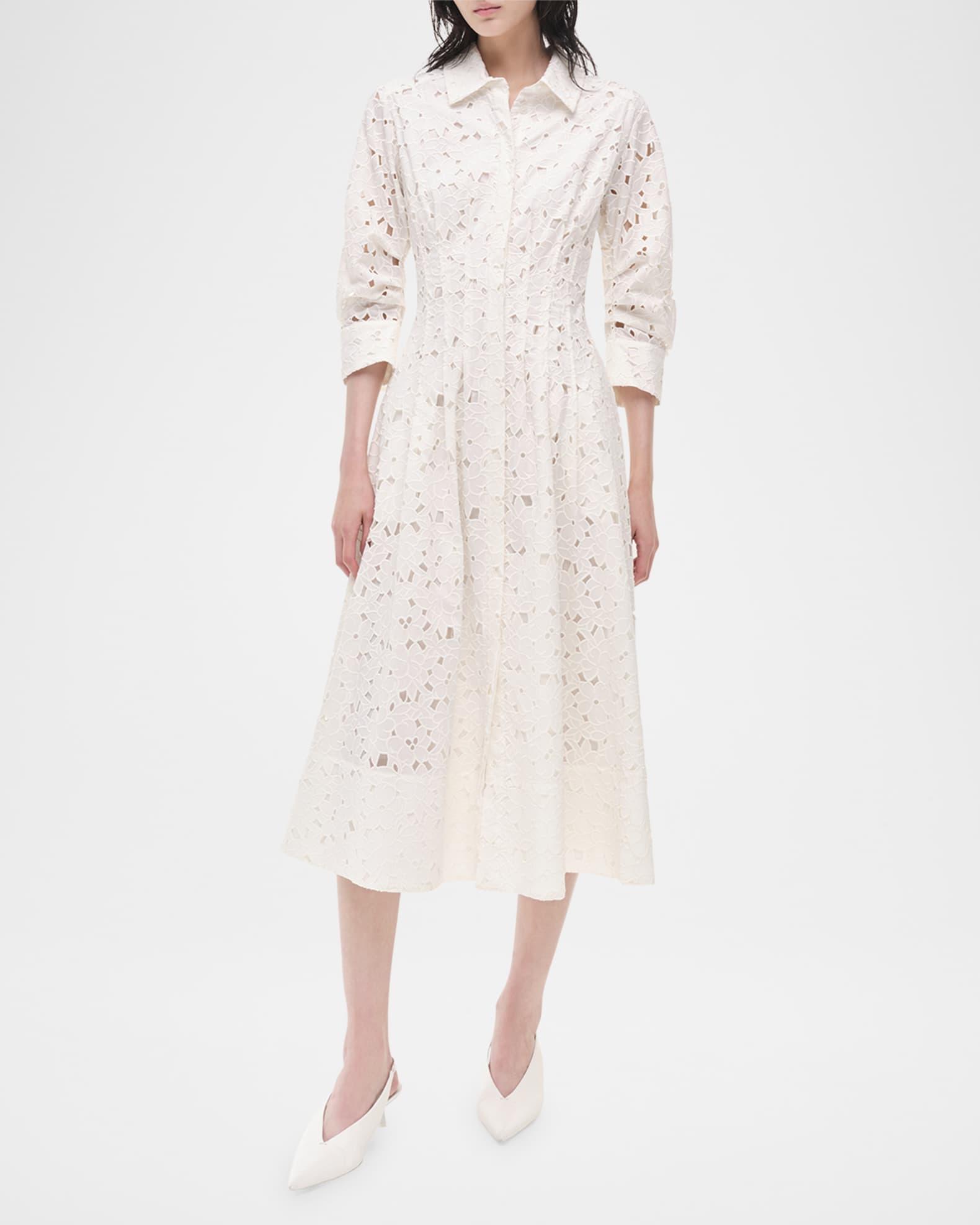 Jazz Embroidered Midi Shirtdress Product Image