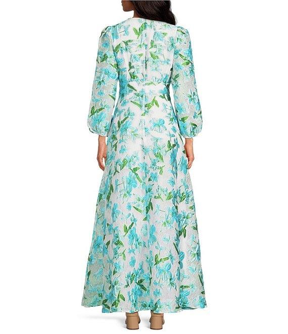 Abbey Glass Brooke Floral Long Sleeve V-Neck Maxi Dress Product Image