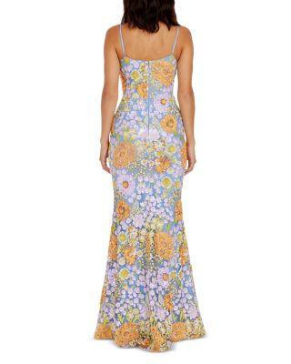 Giovanna Printed V Neck Dress Product Image