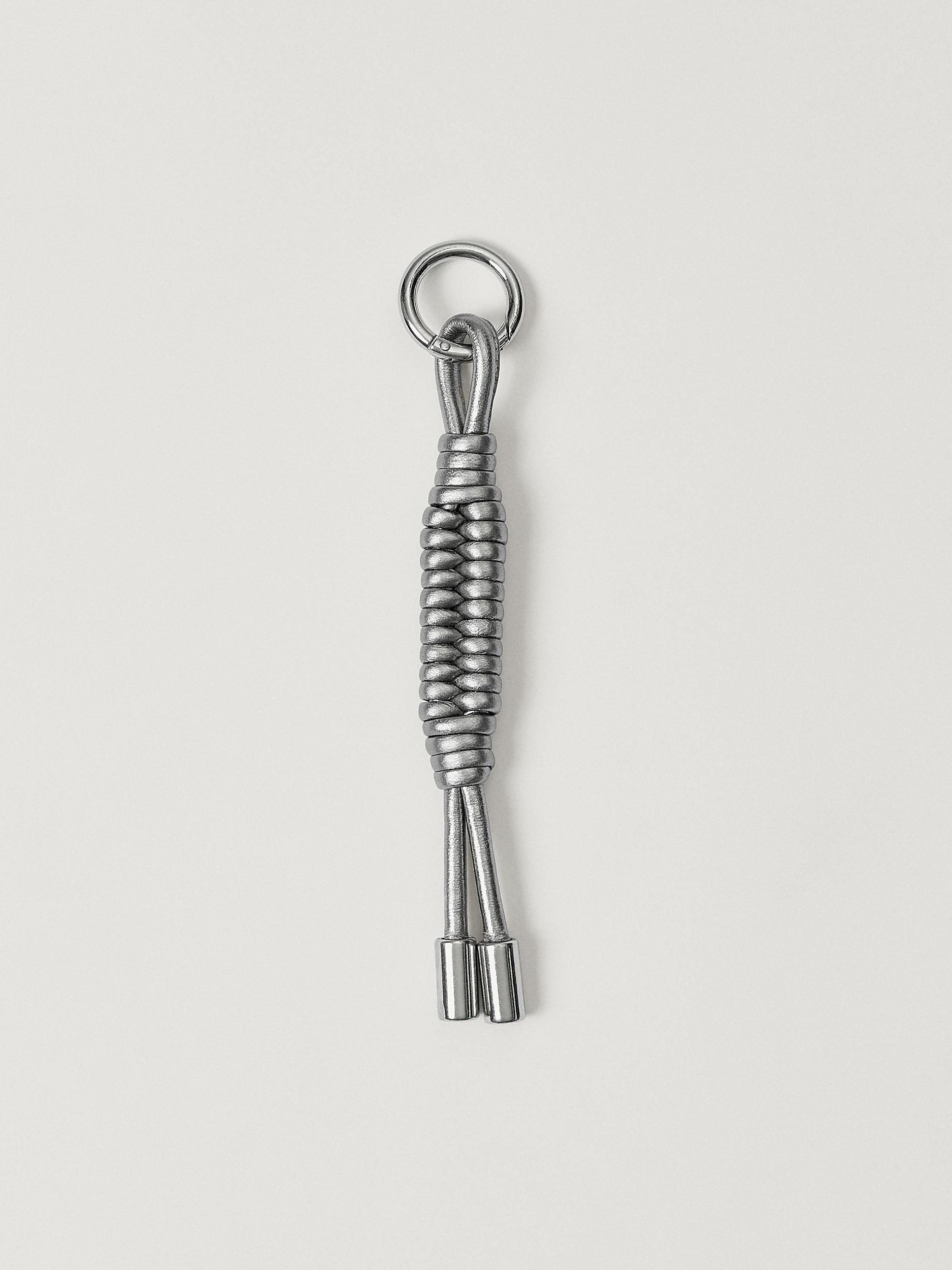 Nappa leather keychain charm knots Product Image