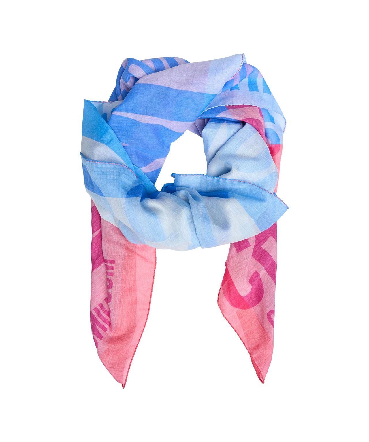 Silk blend scarf with logo Product Image