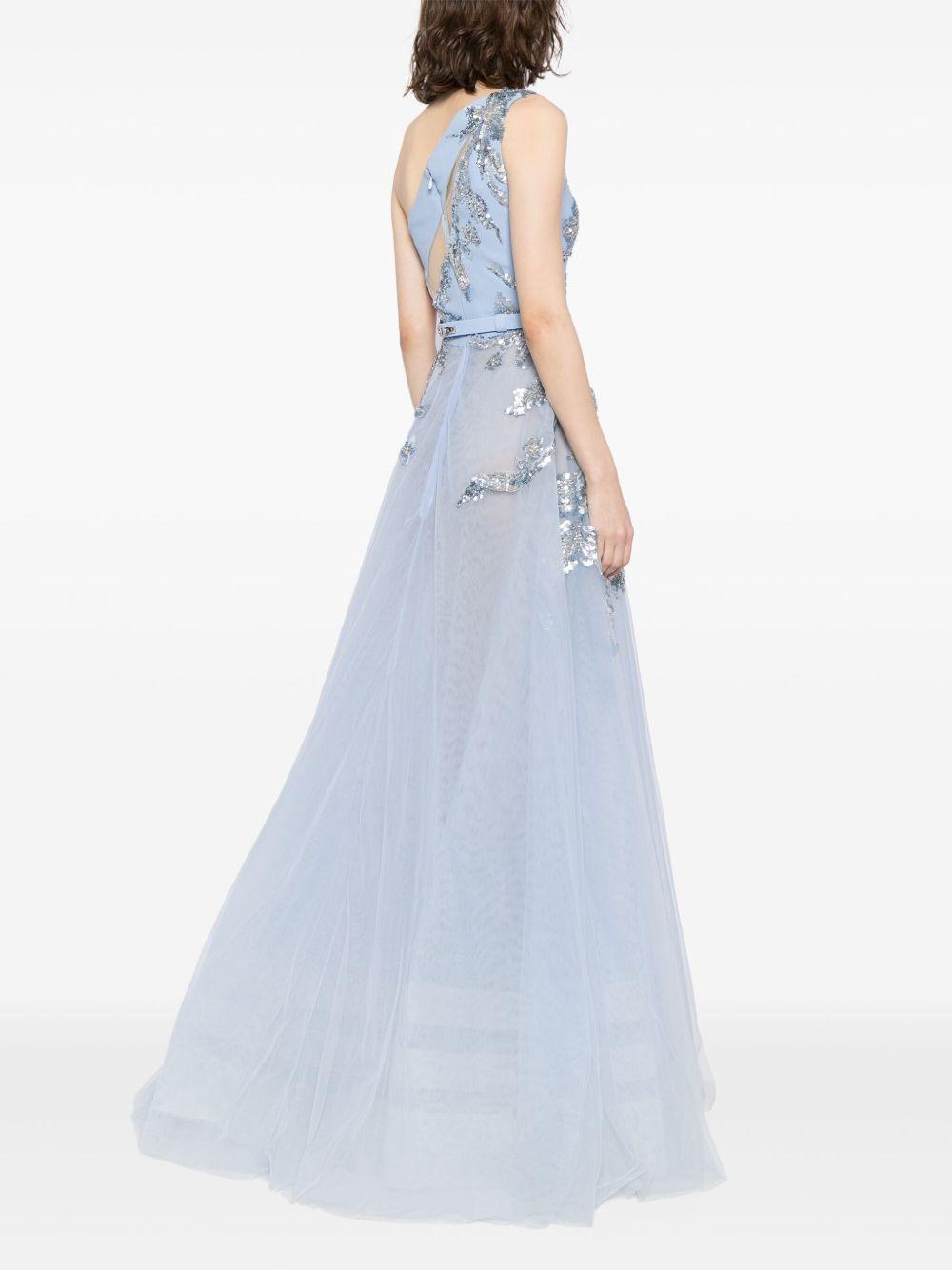 one-shoulder beaded gown Product Image