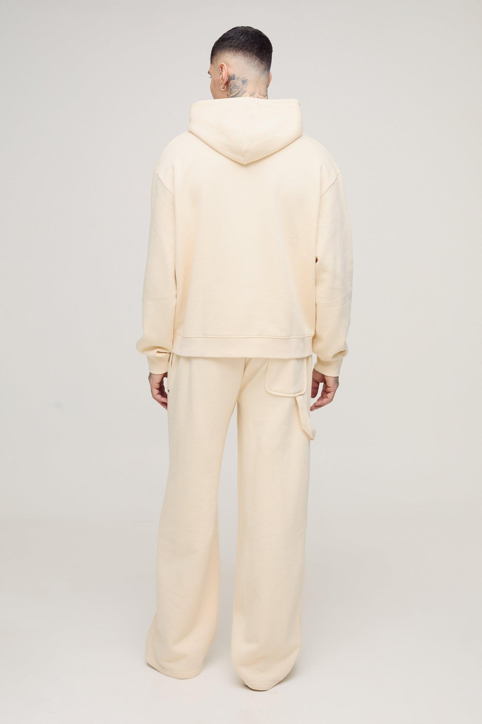 Tall Oversized Heavyweight Carpenter Wide Leg Tracksuit | boohooMAN USA Product Image