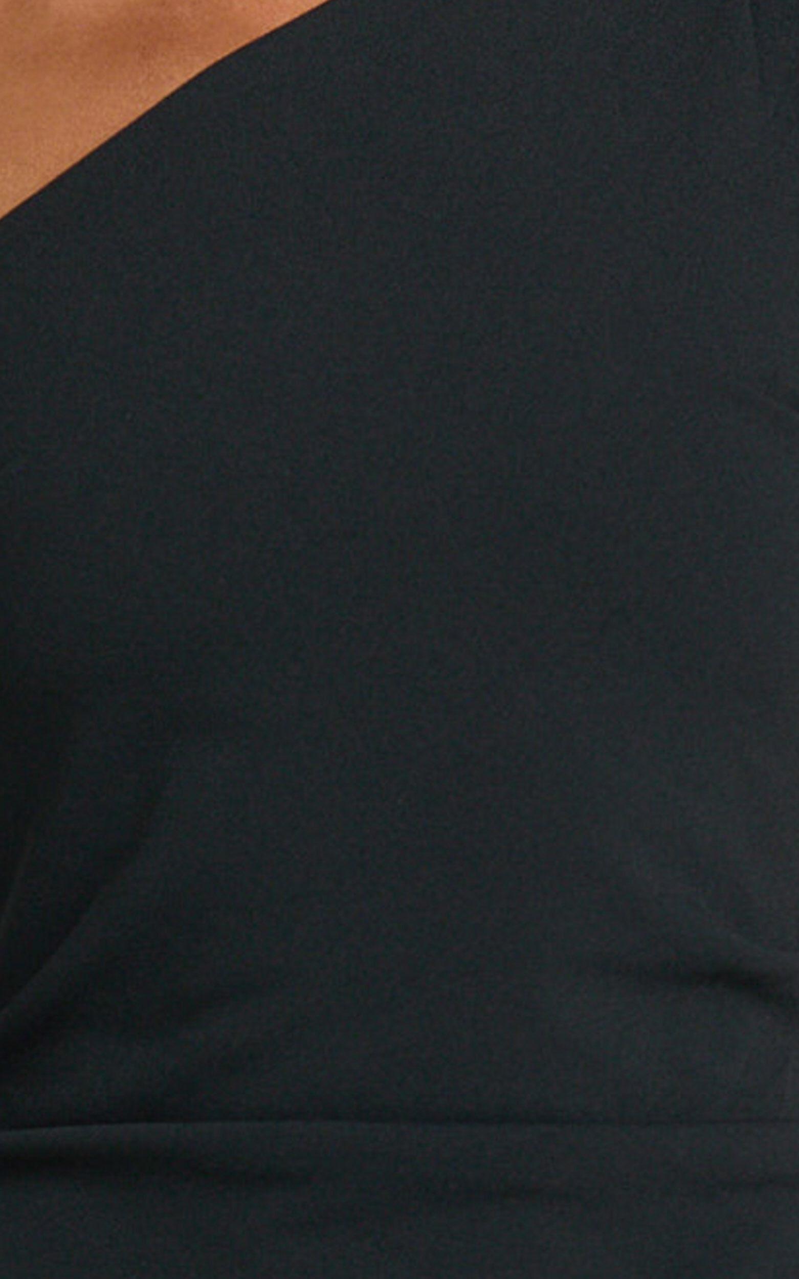 Monette Midi Dress - One Shoulder Straight Dress in Black Product Image