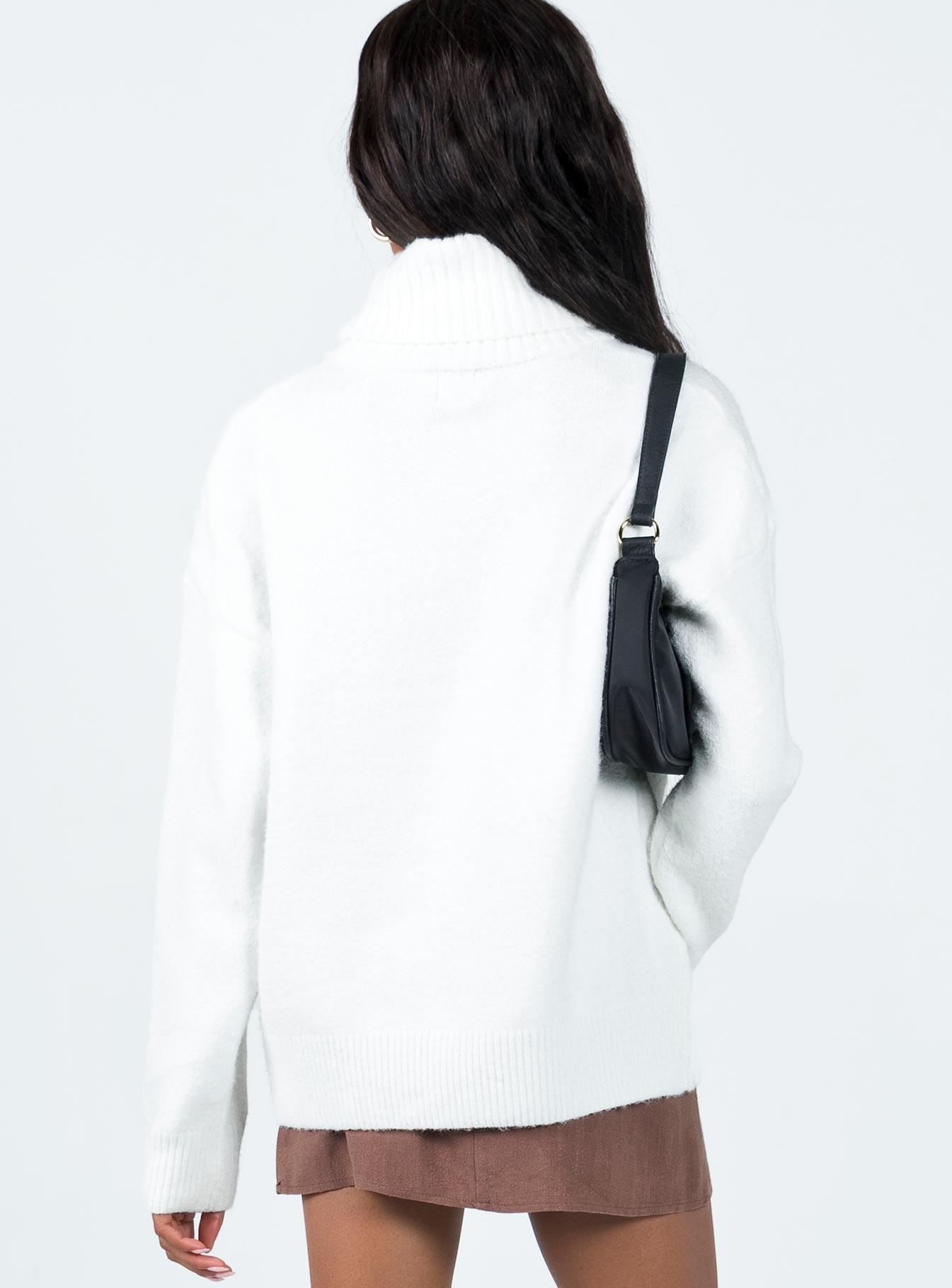 Oswin Turtleneck Sweater White Product Image