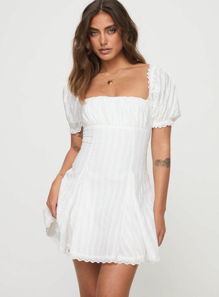 Rabatia Mini Dress White Product Image