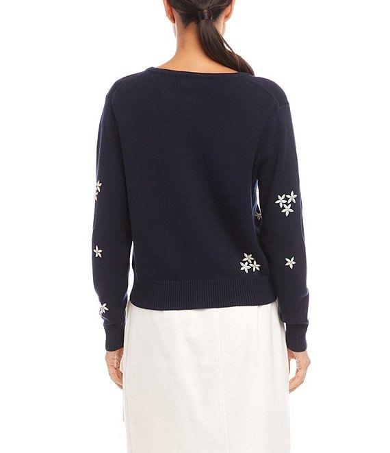 Karen Kane Embellished Flower Cardigan Product Image