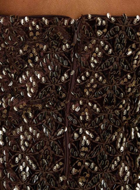 Zaraya Strapless Mini Dress Bronze Product Image