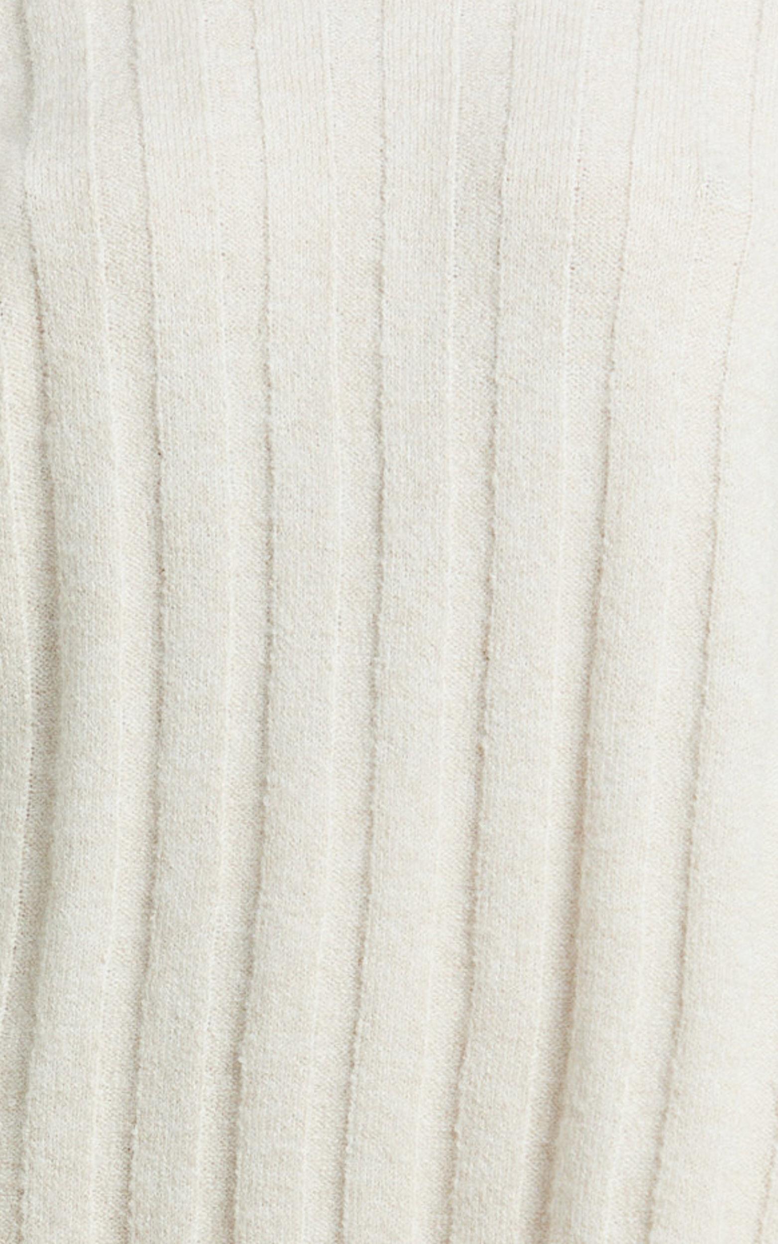 Marie Two Piece Set - Knitted Jumper & Pants Set in Cream Product Image