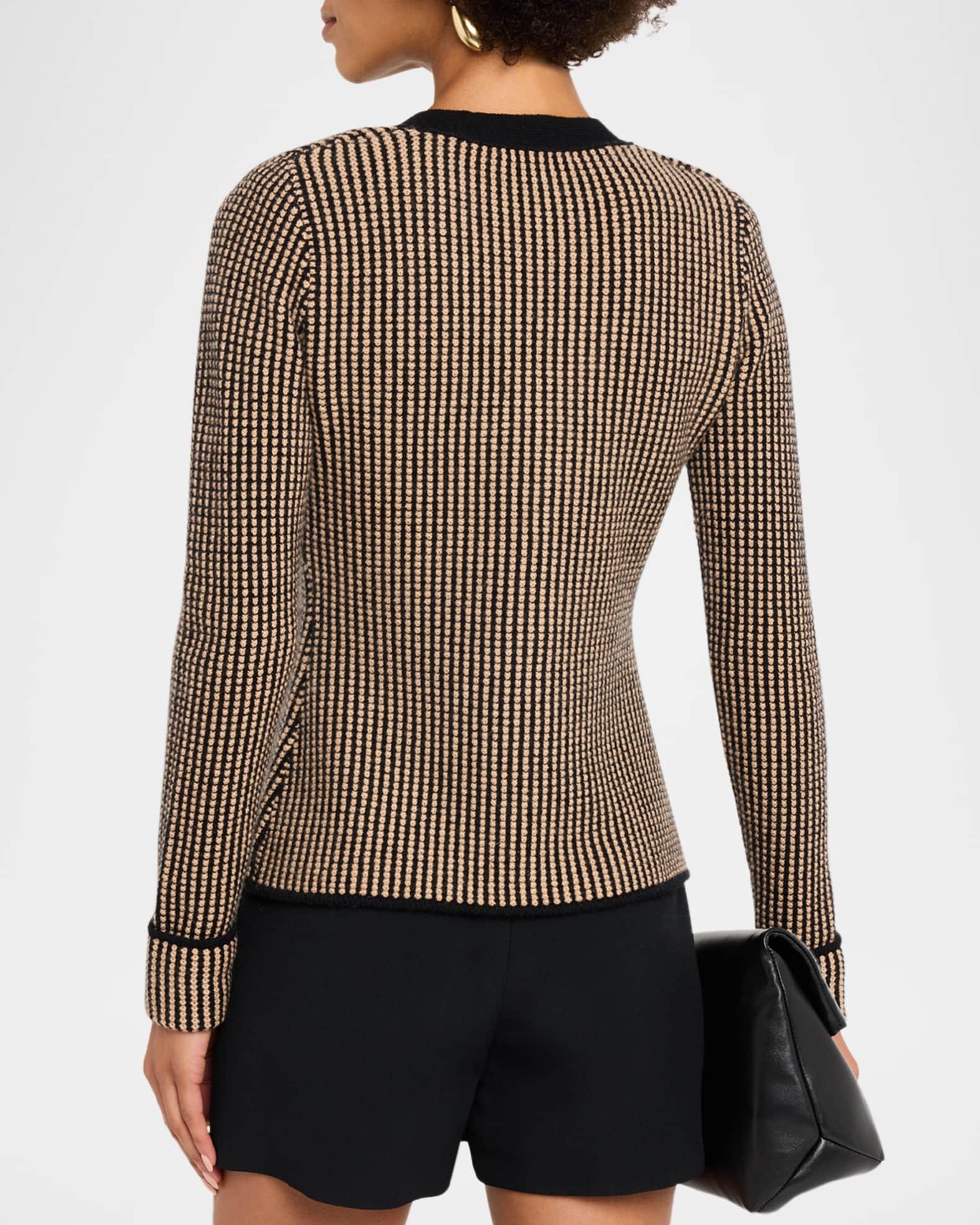 Cashmere Contrast Pique Knit Jacket Product Image