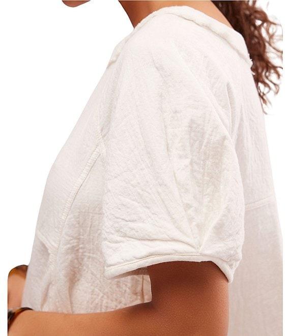 Free People We The Free Sunset City Scoop Neckline Short Sleeve Raw Hem Tunic Top Product Image
