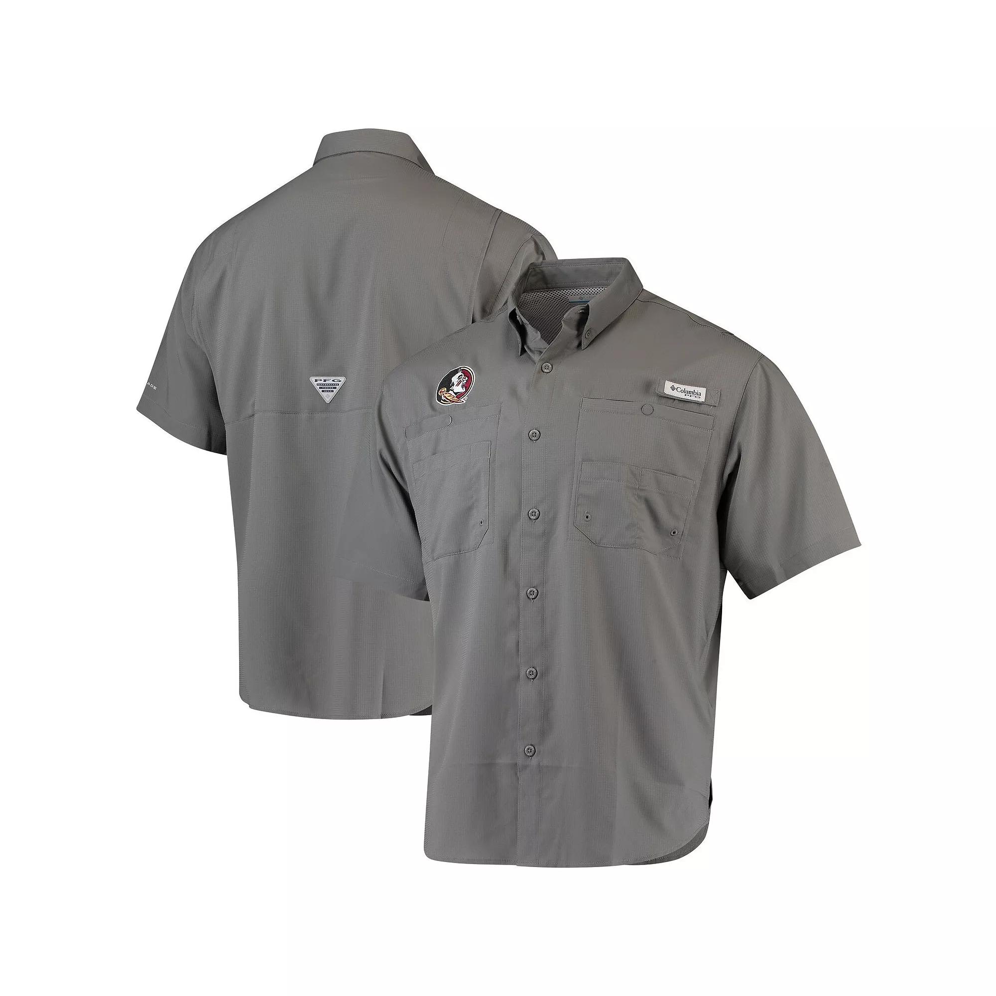 Columbia Mens Collegiate PFG Tamiami Short Sleeve Shirt - Florida State- Product Image