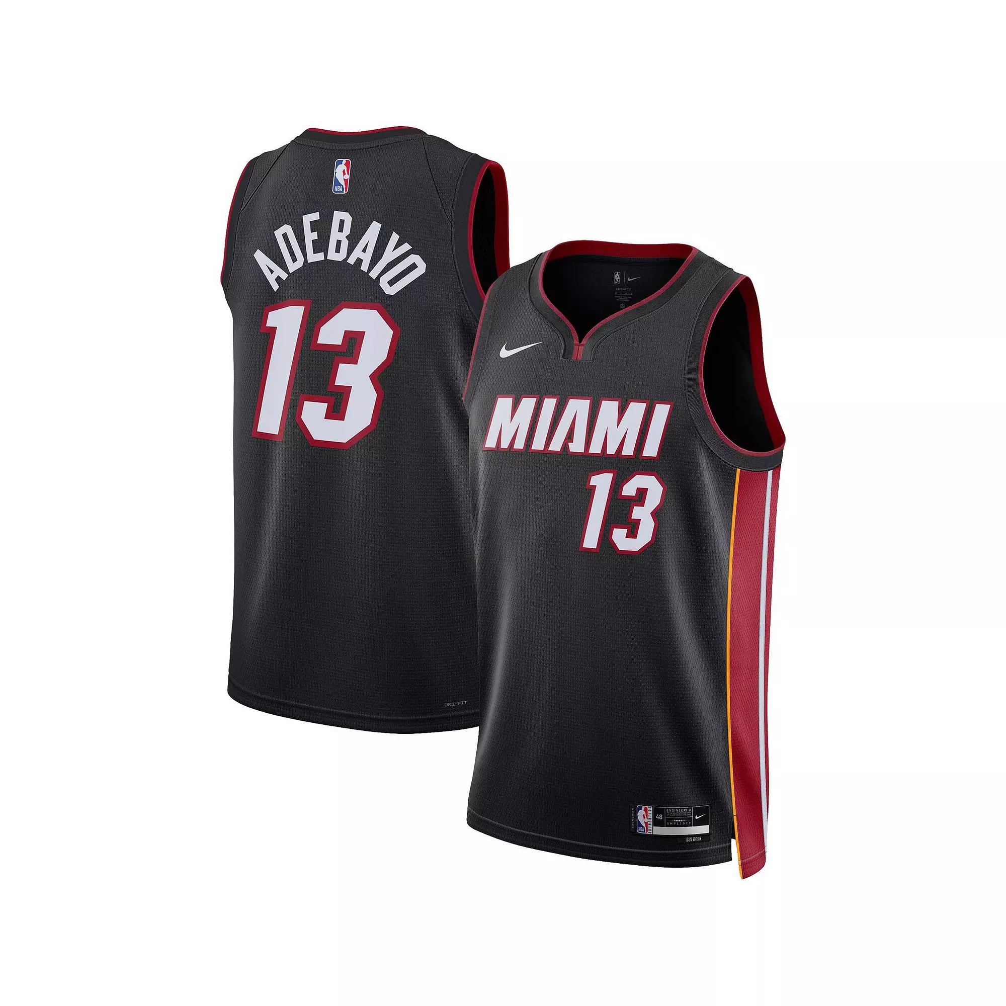 Unisex Nike Bam Adebayo Black Miami Heat Swingman Jersey - Icon Edition, Men's,  Product Image