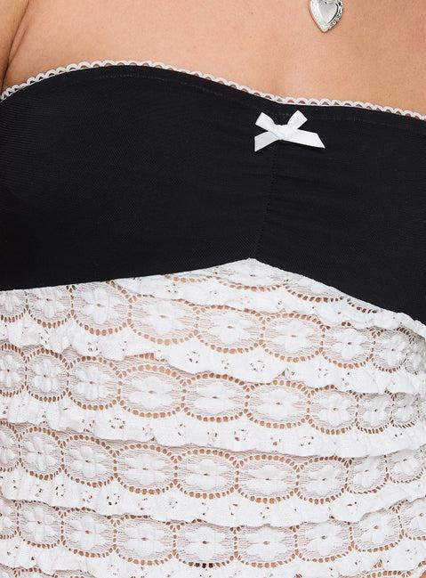 Magic Wand Strapless Top Black/white Product Image