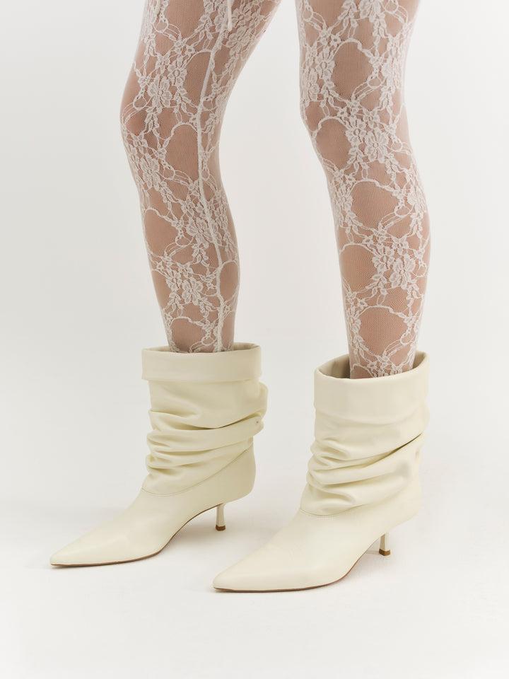 Verbana Slouch Boot — Cream Product Image