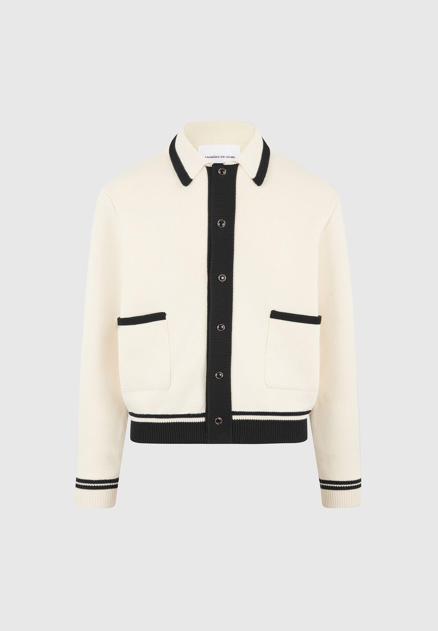 Julien - Classic Combed Cotton Knit Cardigan - Cream Male Product Image