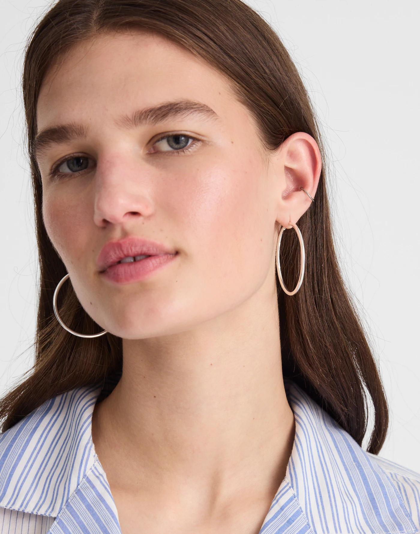 Demi-Fine Extra Large Hoop Earrings Product Image