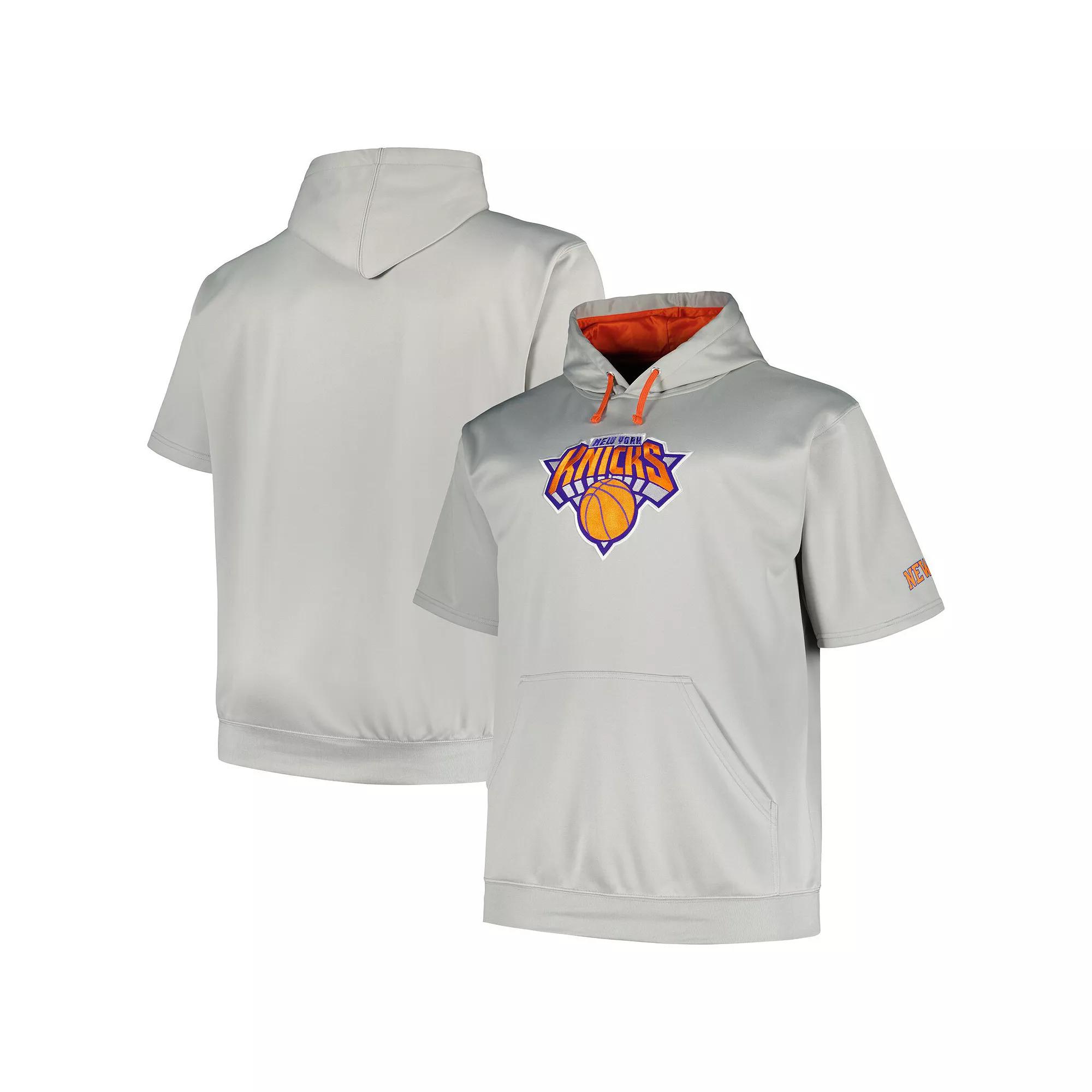 Men's Fanatics Branded Silver New York Knicks Big & Tall Logo Pullover Hoodie, Size: XLT Product Image