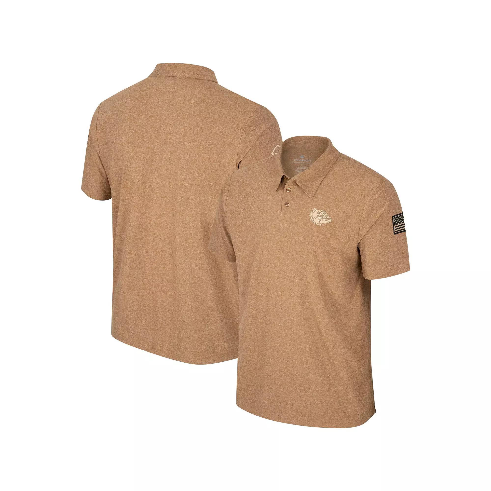 Men's Colosseum Khaki Gonzaga Bulldogs OHT Military Appreciation Cloud Jersey Desert Polo,  Product Image