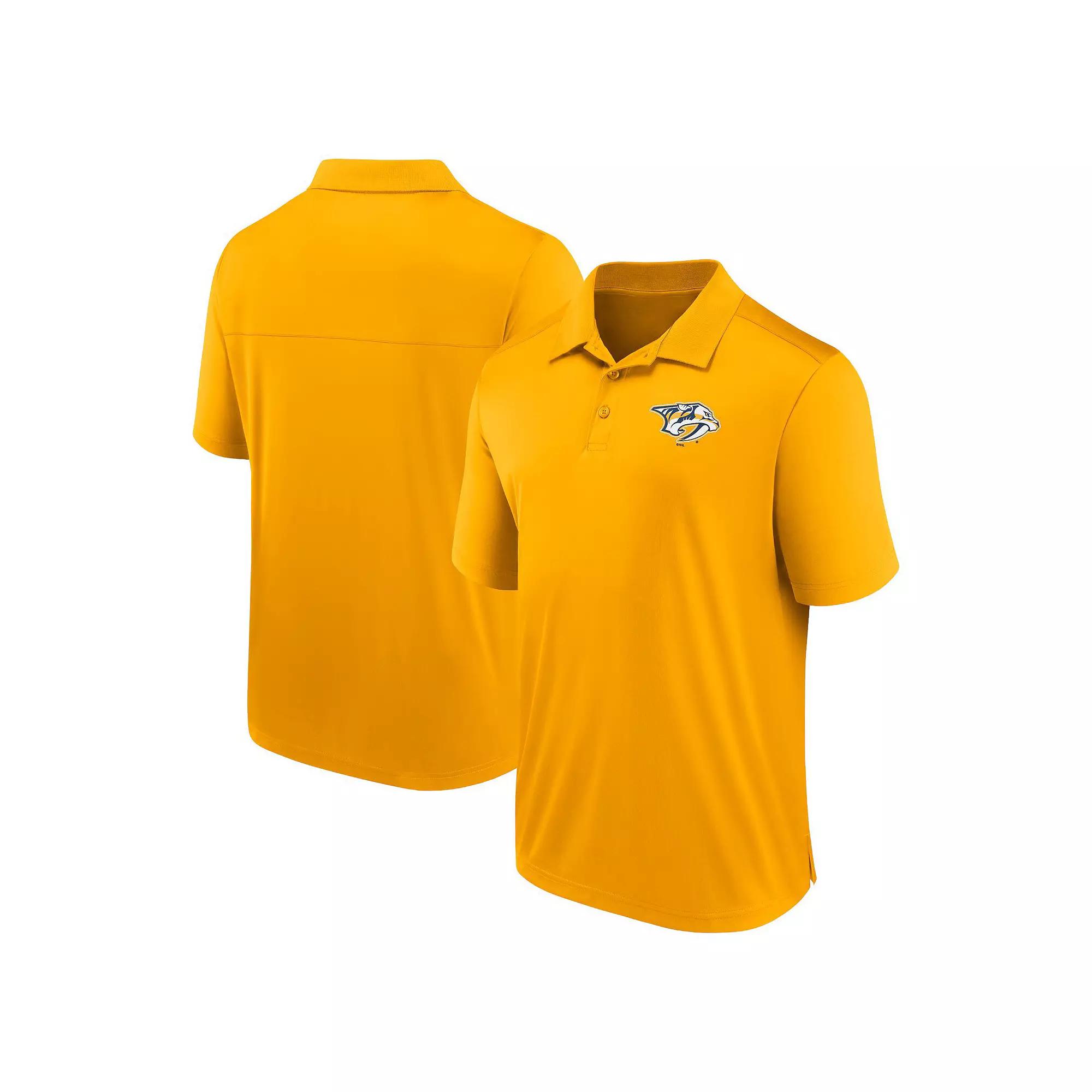 Mens Fanatics Branded Gold Nashville Predators Left Side Block Polo Product Image