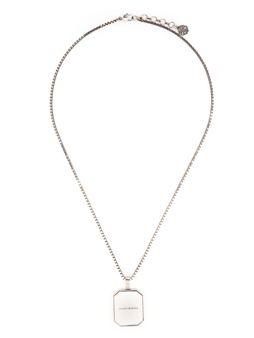 logo-pendant box chain necklace Product Image