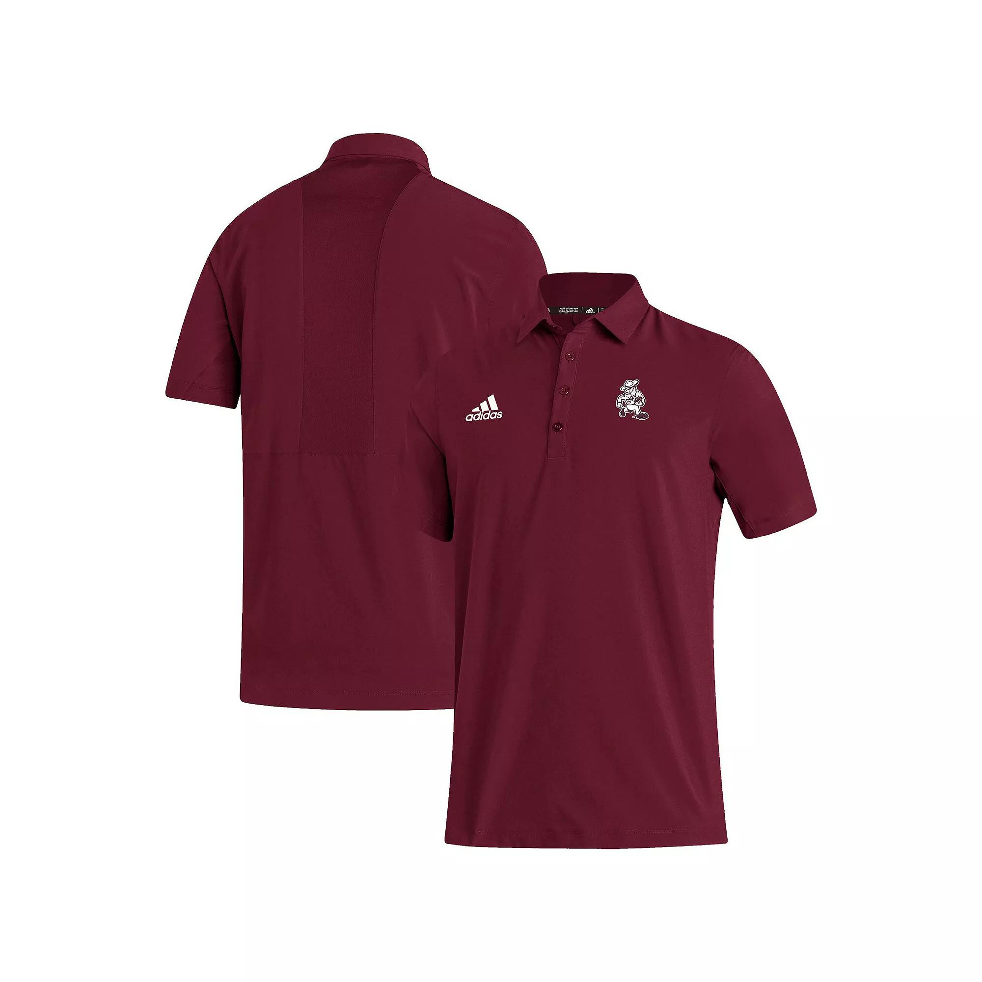 Men's adidas Maroon Texas A&M Aggies Ol' Sarge Stadium Coaches AEROREADY Polo,  Product Image