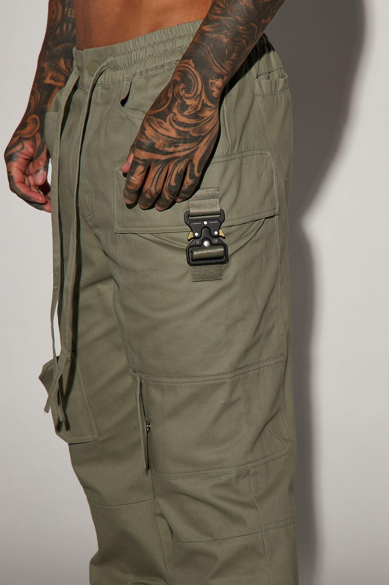 Perfection Is Perfected Utility Straight Cargo Pants - Olive Product Image