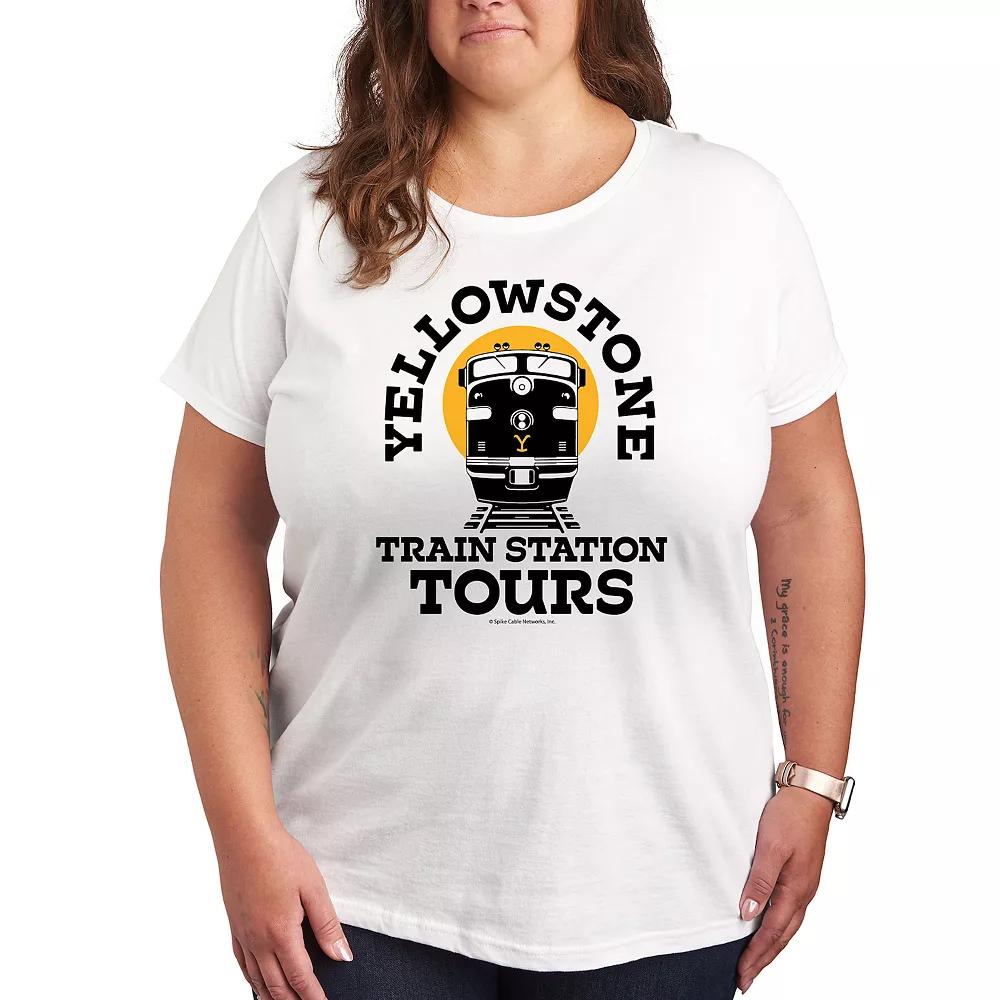 Plus Yellowstone Train Station Tours Graphic Tee, Women's,  Product Image