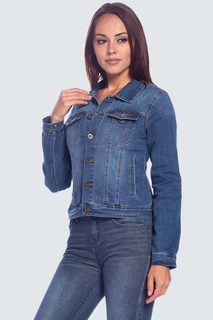 Denim stretch jackets solid washed Product Image