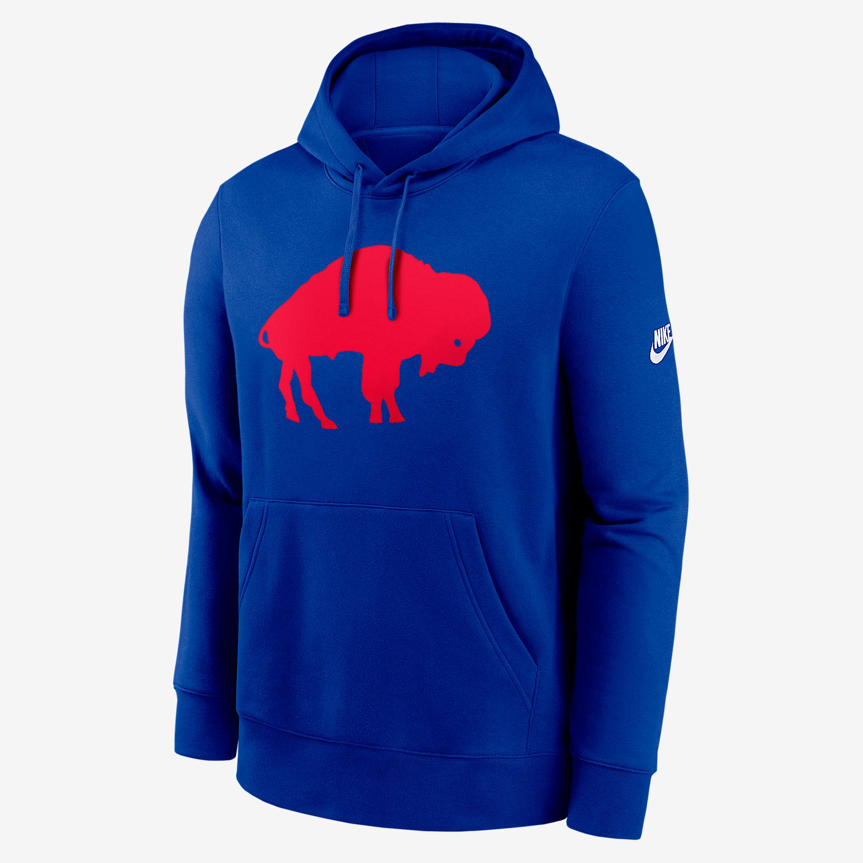 Buffalo Bills Club Logo Nike Mens NFL Pullover Hoodie | NKDK4DA81V-N09 Product Image