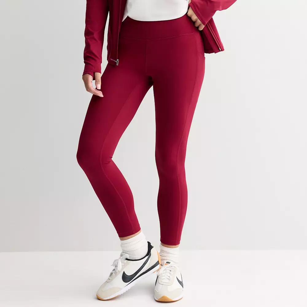 Women's Tek Gear® Ultrastretch High-Waisted Side Pocket 7/8 Leggings,  Product Image