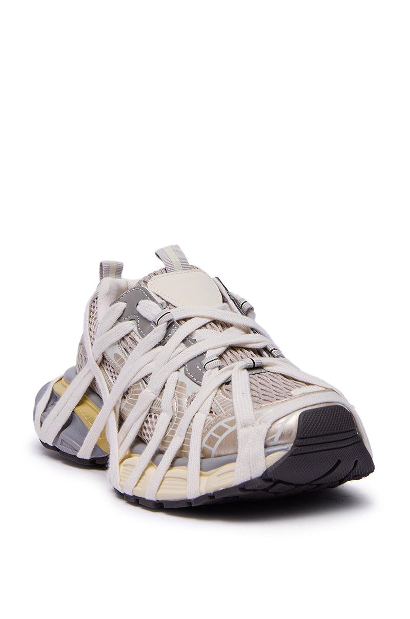 AZALEA WANG SELIE WHITE FLAT SNEAKER Product Image