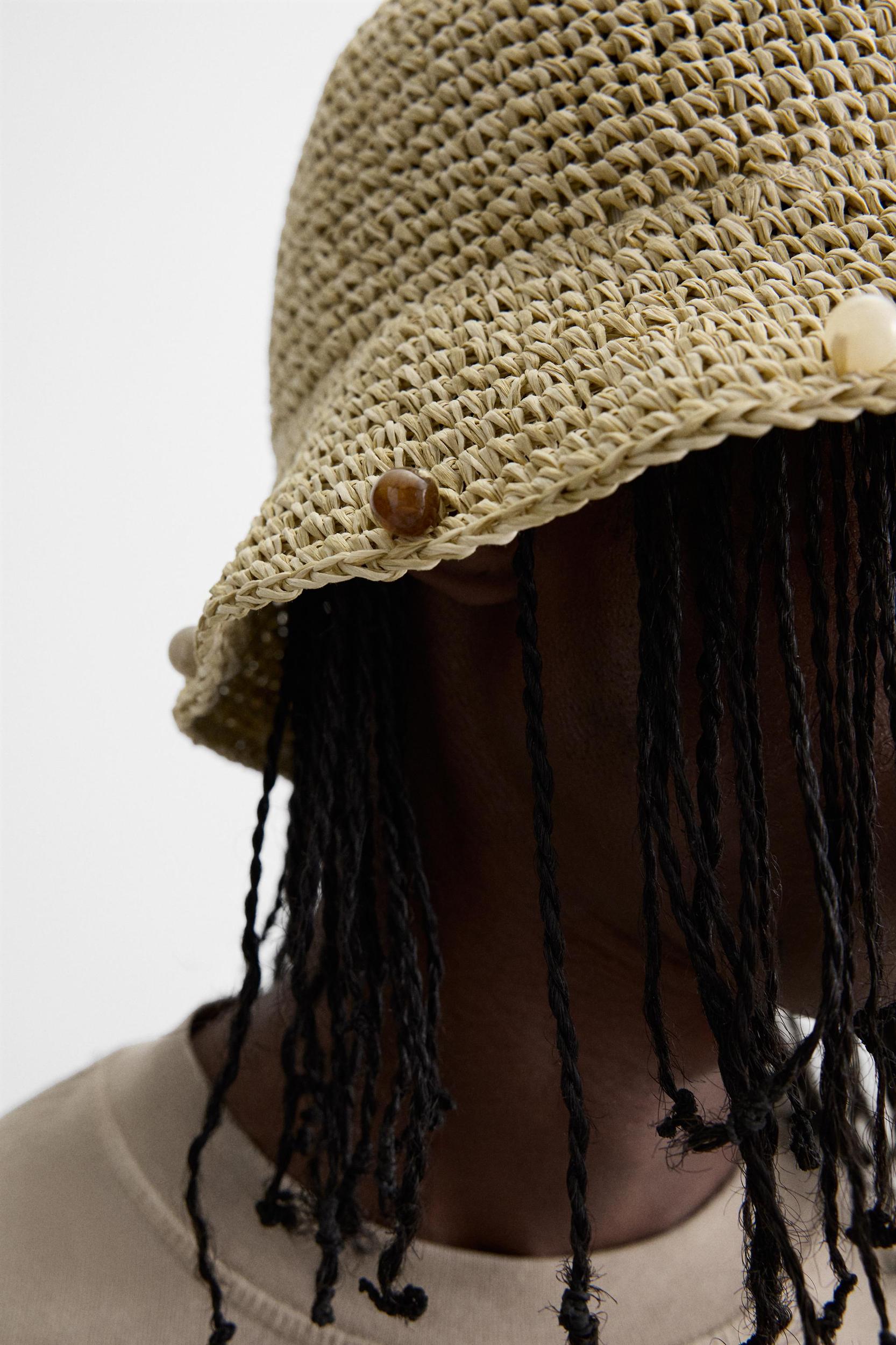 BEADED CROCHET HAT Product Image