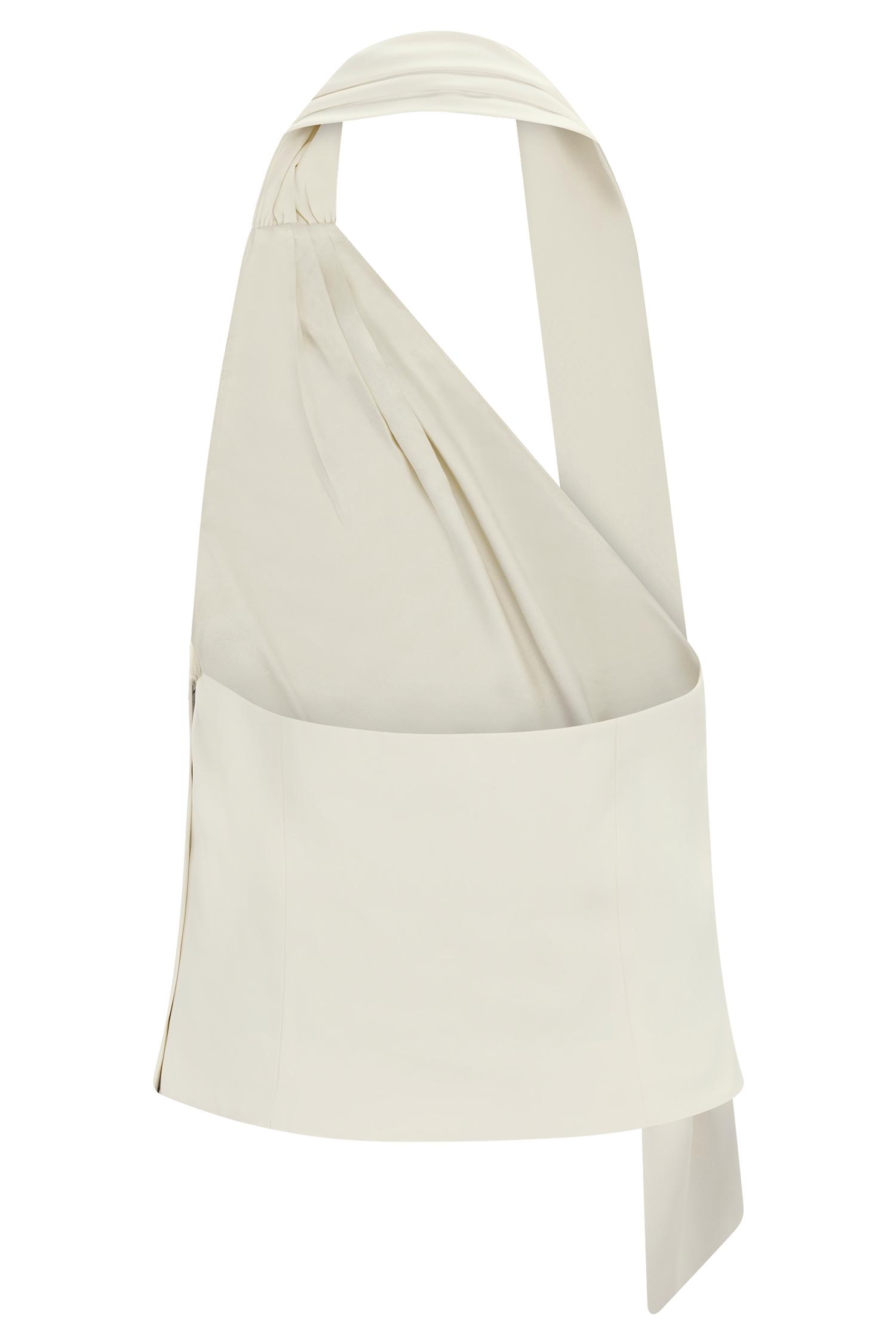 Marina Halter Top With Hardware - Ivory Product Image