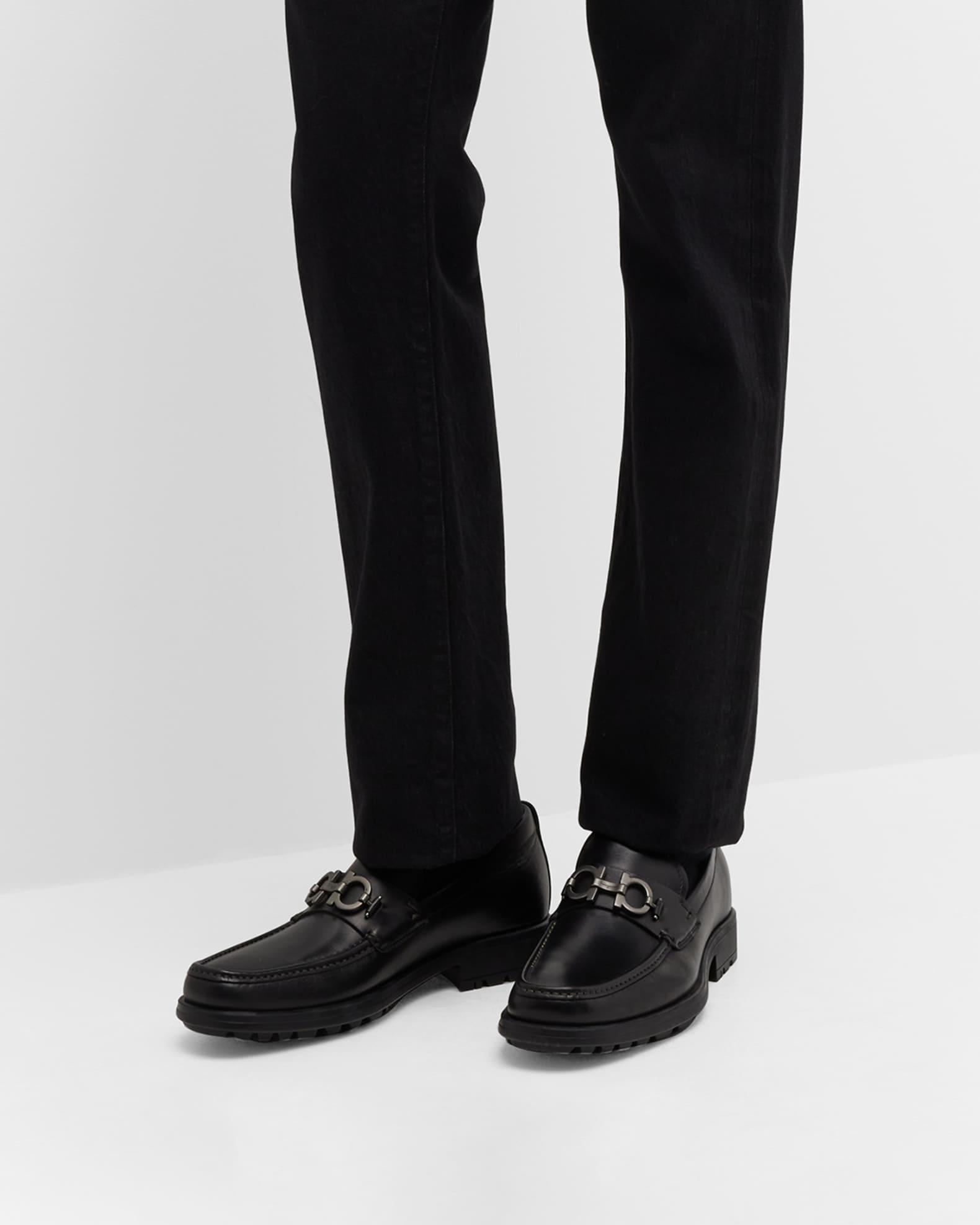 Men's David Leather Lug-Sole Loafers Product Image